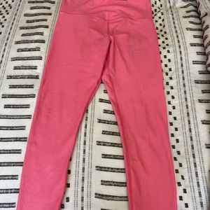 Zyia powder pink shimmery leggings size 6-8